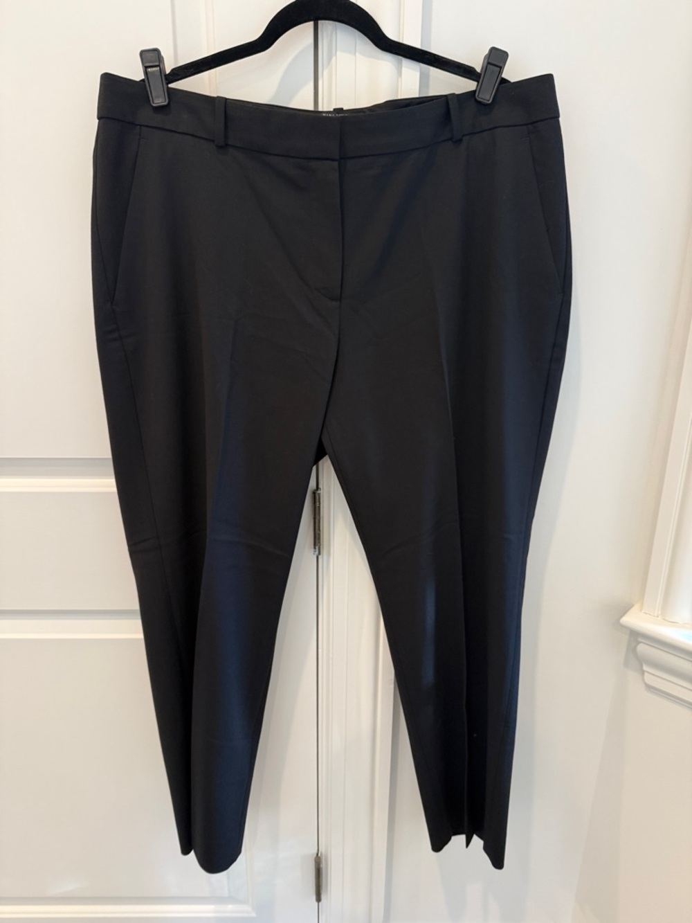Banana Republic Black Siena Slim Italian Wool Ankle Pant Size 16 NWOT
